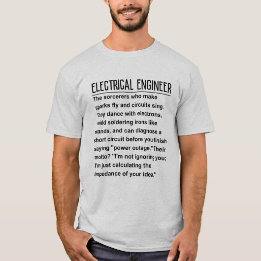 T-shirt Ingénieur électrique (Devant)