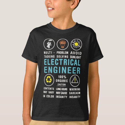 T-shirt Ingénieur électrique (Devant)