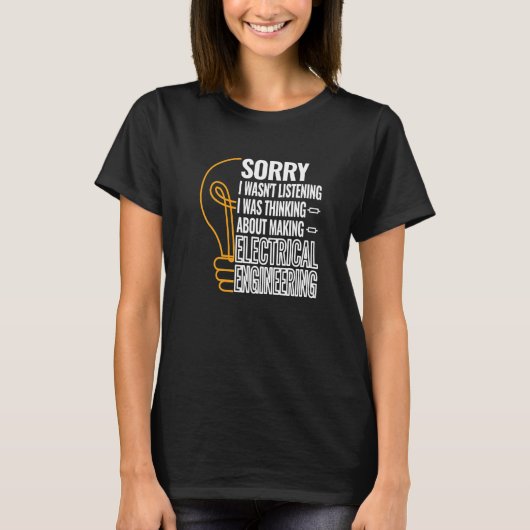 T-shirt Ingénieur électrique Lampe électronique Eng électr (Devant)