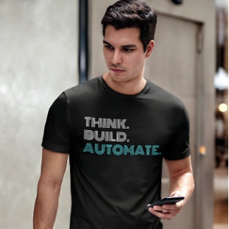 T-shirt Ingénieur en robotique Think Build Automat