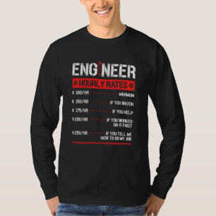 T-shirt Ingénieur Ingénierie horaire Mécanique 1