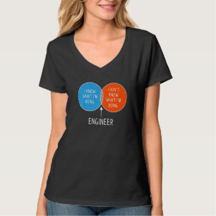 T-shirt Ingénieur Je ne sais pas ce que je fais deux coule