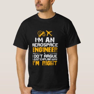 T-shirt Ingénieur Je Suis Ingénieur Aérospatial