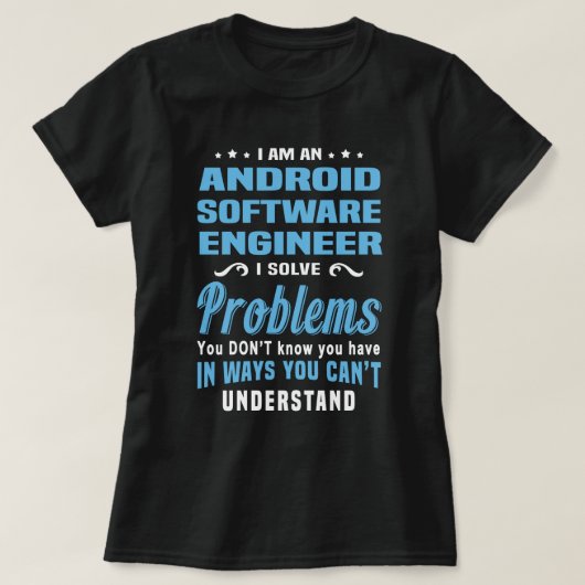 T-shirt Ingénieur logiciel Android (Design devant)