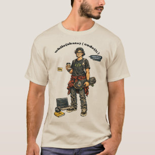 T-shirt Ingénieur logiciel codeur qui fait du skateboard U