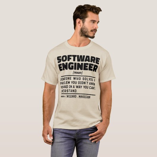 T-shirt Ingénieur logiciel Noun Geek d'ordinateur Lover de (Devant entier)