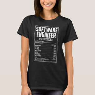 T-shirt Ingénieur logiciel - valeur nutritive