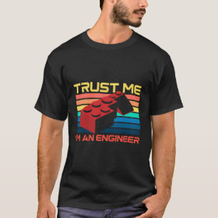 T-shirt Ingénieur Maître Constructeur Blocs Blocs Briques