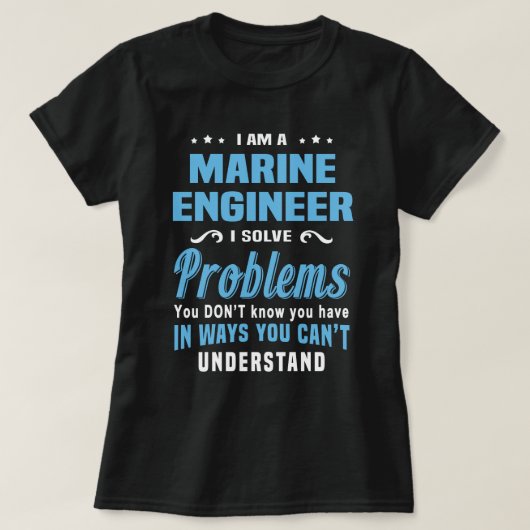 T-shirt Ingénieur maritime (Design devant)