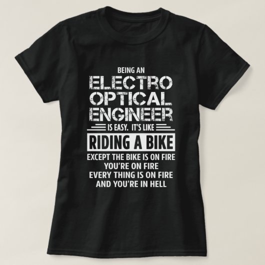 T-shirt Ingénieur optique électrique (Design devant)