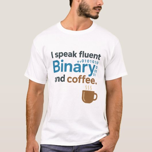 T-shirt Ingénieur, Programmeur Humour : Binary & Coffee (Devant)