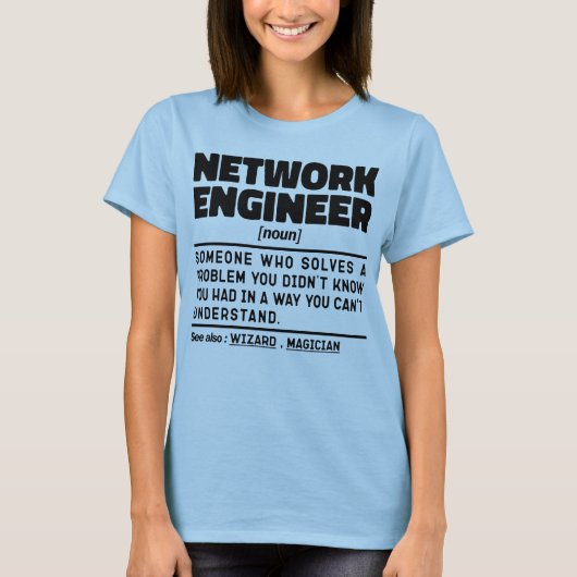 T-shirt Ingénieur réseau Noun Geek de données (Devant)