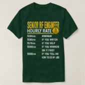 T-shirt Ingénieur RF senior fréquence horaire En (Design devant)