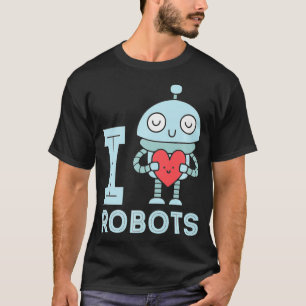 T-shirt Ingénieur robotique futuriste vintage I Love Robot