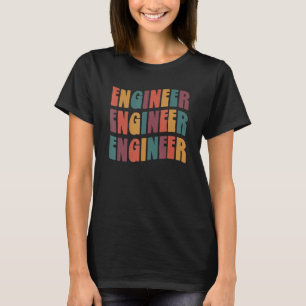 T-shirt Ingénieur Super Retro Colorful Engineering