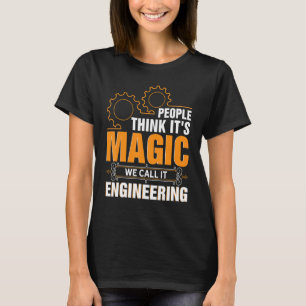 T-shirt Ingénieurs Magic Ingénieur Ingénieur Diplôme Oper