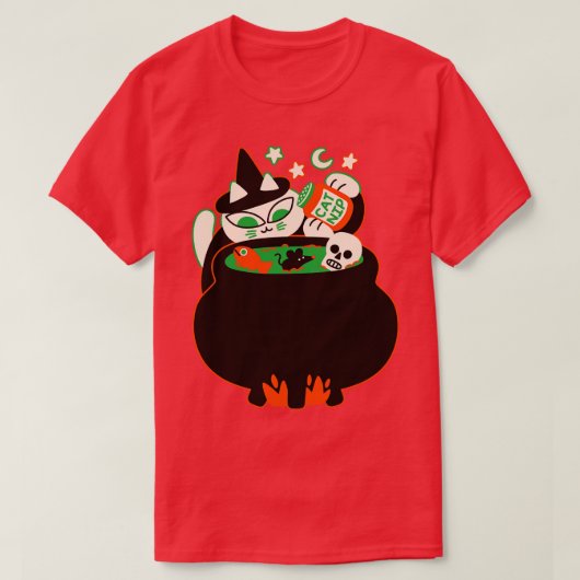 T-shirt Ingrédient secret de sorcière chats (Design devant)