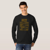 T-shirt Ingrédients de bière en difficulté (Devant entier)