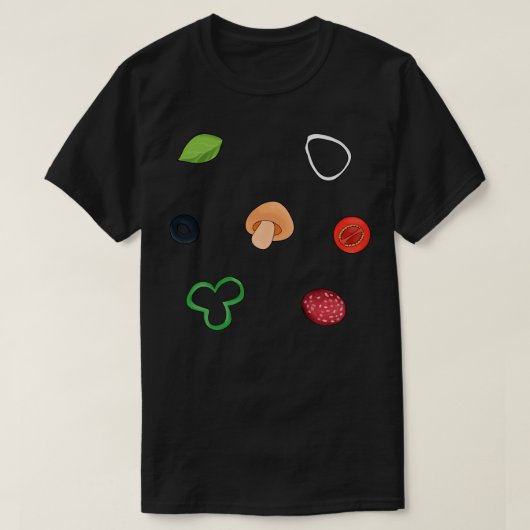 T-shirt Ingrédients de pizza (Design devant)