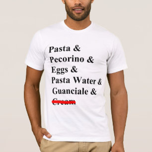 T-shirt Ingrédients Pasta Carbonara