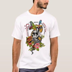 T-shirt inhale courage exhale fear tattoo tete de mort ser
