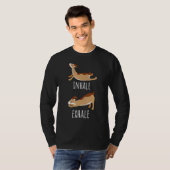 T-shirt Inhale Exhale Goat Yoga Exercice de méditation de (Devant entier)