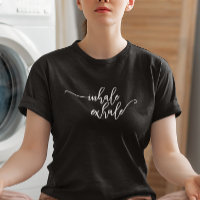 Inhale Exhale Typographie Yoga manuscrit