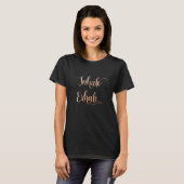 T-shirt Inhale Exhale Zen Rose Gold Foil Metallic (Devant entier)