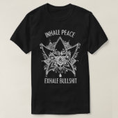 T-shirt Inhale Peace et Exhale the BullMeditation Pratique (Design devant)