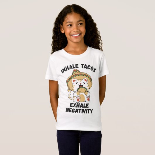 T-Shirt Inhale tacos exhale négativité (Devant entier)