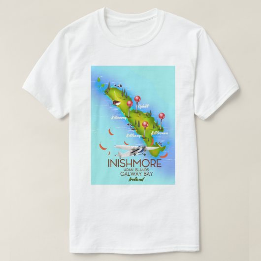T-shirt Inishmore Aran Islands Galway Bay Irlande (Design devant)