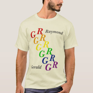 T-shirt - initiëlen in Pride kleuren