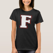 T-shirt Initial F Monogram F Letter F Capital Alphabet (Devant)