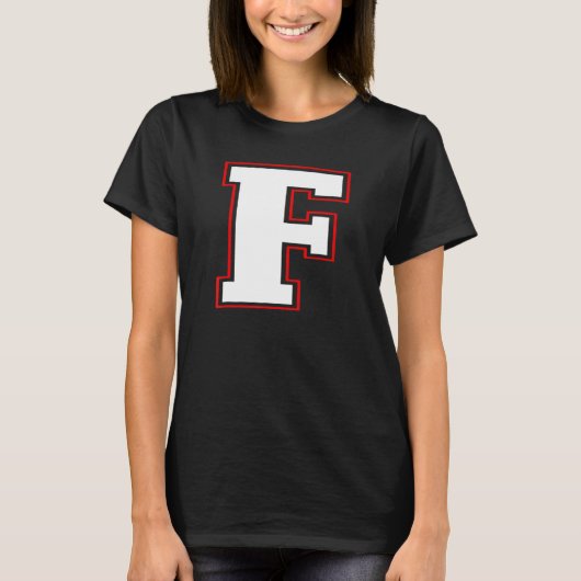 T-shirt Initial F Monogram F Letter F Capital Alphabet (Devant)