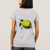 T-shirt Initial Green Lemon Silhouette Front Back Print (Dos)