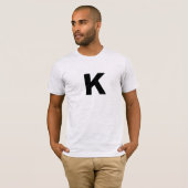 T-shirt Initial Letter Monogram Modern Stylish Trendy  (Devant entier)