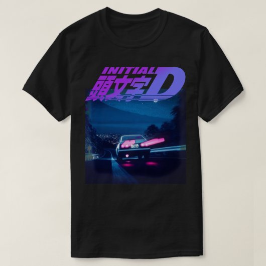 T-shirt Initiale D Neon AE86 Classic (Design devant)