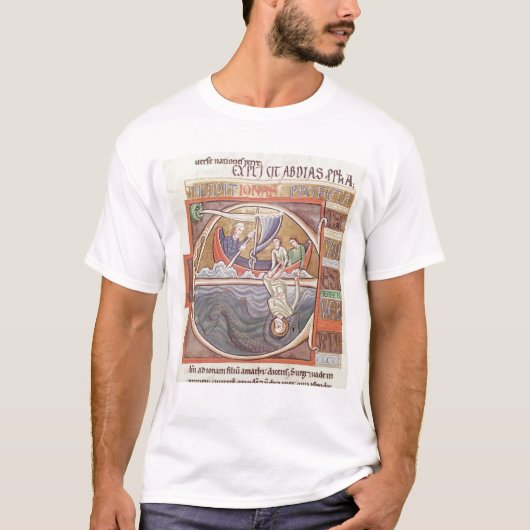 T-shirt Initiale "E" de Historiated dépeignant Jonas (Devant)