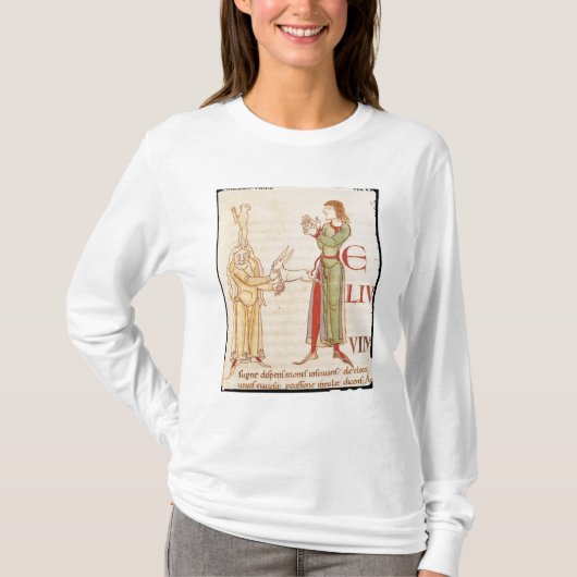 T-shirt Initiale "H" sous forme de deux prestidigitateurs (Devant)