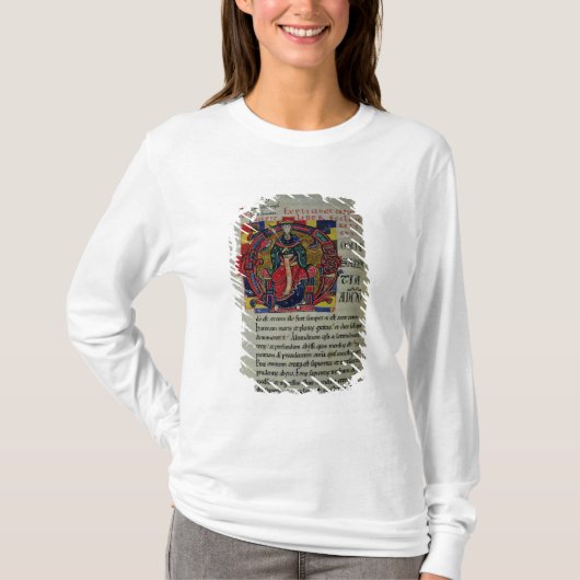 T-shirt Initiale "O" de Mme 2 fol.8 Historiated dépeignant (Devant)