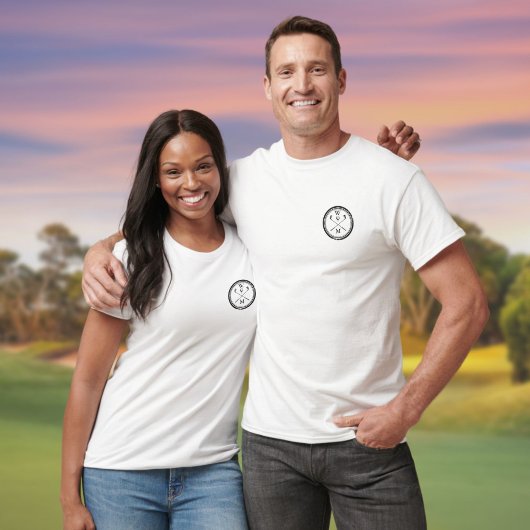 T-shirt Initiales de monogramme Golf classique