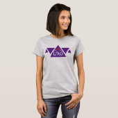 T-shirt Initiales de script personnalisées Triangle Heart (Devant entier)