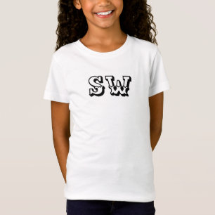 T-Shirt Initiales des filles à colorier avec des marqueur
