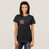 T-shirt Initiales Monogramme Art Grunge Funky Violet Vert (Devant entier)