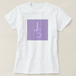T-shirt Initiales monogrammes à chevauchement moderne   Po