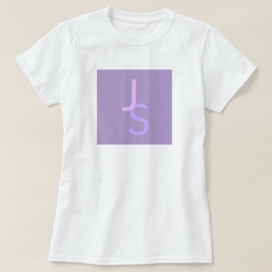 T-shirt Initiales monogrammes à chevauchement moderne | Po (Design devant)