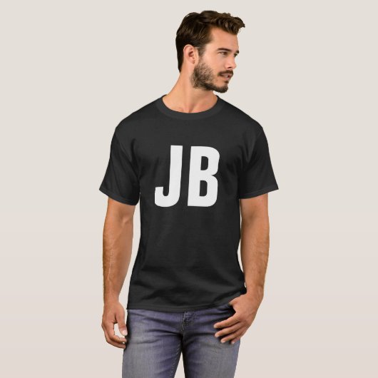 T-shirt Initiales monogrammes simples et simples (Devant entier)