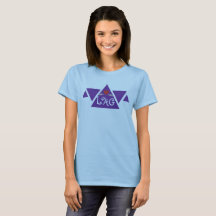 Initiales personnalisées bleues Triangle Coeur Fem