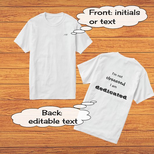 T-shirt Initiales personnalisées devis sport dédié