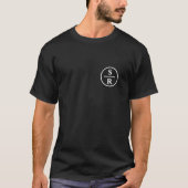 T-shirt Initiales simples en noir et blanc (Devant)